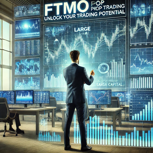 Trader analyseert financiële grafieken voor FTMO Prop Trading, met de FTMO Challenge en toegang tot groot kapitaal.