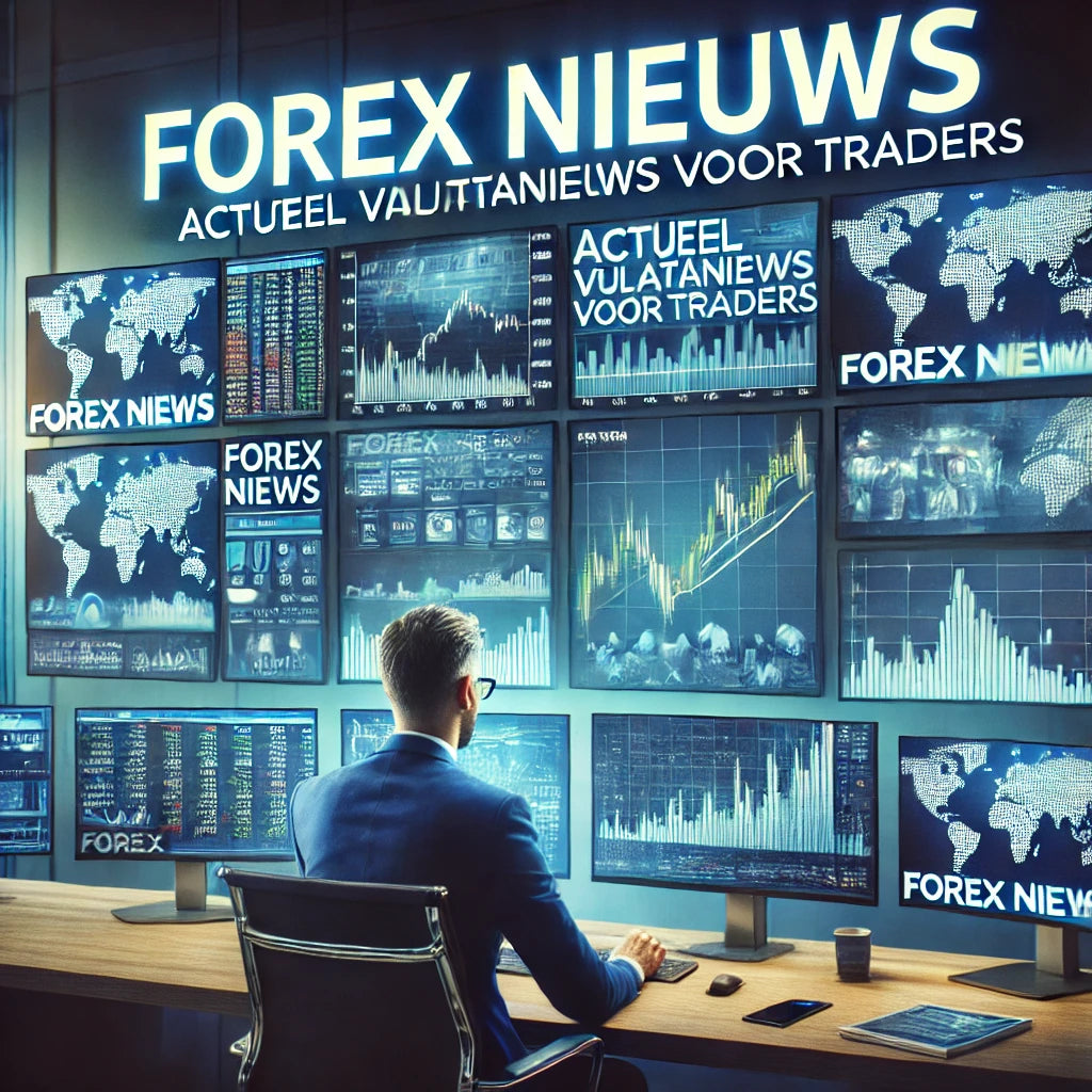 Trader analyseert live forex nieuws updates en economische rapporten met valutagrafieken in een moderne handelsomgeving.